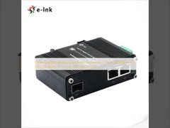 فایبر گیگابیت رسانه کنورتر صنعتی 2-Port 10/100/1000T 802.3at 60W به 1-Port 100/1000X SFP
