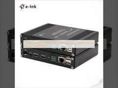 افزایش دهنده فیبر نوری KVM HDMI با کیفیت 4K 60Hz با اترنت 10/100M و RS232 / RS485 و IR