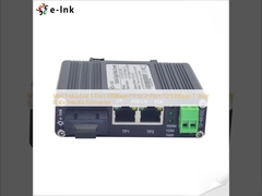 مینی صنعتی 1-Port 100Base-FX به 2-Port 10/100Base-T 30W PoE + رسانه تبدیل