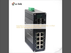 صناعی L2+ 8-Port 10/100/1000T 802.3at PoE + 4-Port 1000X SFP مدیریت شده Ethernet Switch