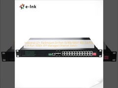 صناعی L2+ Rackmount 24-Port 10/100/1000T 802.3at PoE + 4-Port 1000X SFP مدیریت سوئیچ اترنت