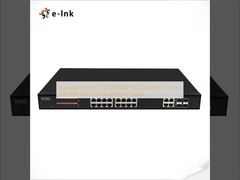 16 پورت مدیریت شده 10/100/1000T 802.3at PoE + 4 پورت 100/1000 SFP Combo Ethernet Switch