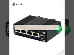 مینی صنعتی 3-Port 10/100/1000T + 1-Port 100/1000X SFP PD Switch با عملکرد PoE Splitter