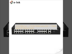24*10/100m poe + 2*10/100/1000m Uplink RJ45 + 1*1000M Uplink SFP Ethernet سوئیچ