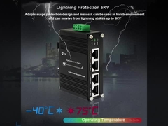 تزریق‌کنندهٔ PoE+ گیگابیتی صنعتی با 2 پورت، ورودی برق 12 تا 48 ولت DC، پشتیبانی از IEEE802.3at