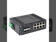 صناعی L2+ 8-Port 10/100/1000T 802.3at PoE + 4-Port 1000X SFP مدیریت شده Ethernet Switch