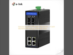 سوئیچ اترنت مدیریت شده 4 پورت صنعتی 10/100/1000T 802.3at PoE + 4 پورت 100/1000X SFP
