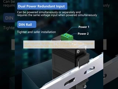 مینی صنعتی 10/100Base-T به 100Base-X SFP فیبر اترنت رسانه تبدیل با 1Ch RS232/RS485/RS422