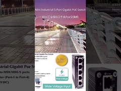 Mini Industrial 4-Port 10/100/1000BASE-T 802.3at PoE + 1-Port 10/100/1000T سوئیچ اترنات