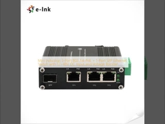 مینی صنعتی 3-Port 802.3at PoE + 1-Port SFP Ethernet Switch با ورودی DC 12 ~ 48V و تقویت کننده ولتاژ