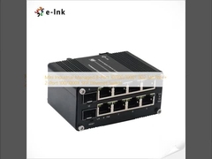 مینی صنعتی مدیریت شده 8-Port 10/100/1000T 802.3at PoE + 2-Port 100/1000X SFP Ethernet Switch