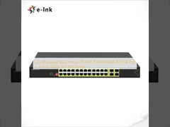 L2+ نصب ریک مدیریت شده 24-Port 10/100/1000T 802.3at PoE + 4-Port 1000X SFP PoE Switch