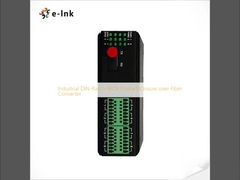 DIN-Rail صنعتی 1 ~ 16Ch بسته شدن تماس بیش از فایبر تبدیل
