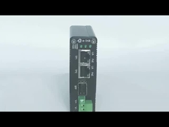 مبدل رسانه ای مینی صنعتی 1 پورت 100/1000X SFP به 2 پورت 10/100/1000T 30W PoE+ پشتیبانی از IEEE80