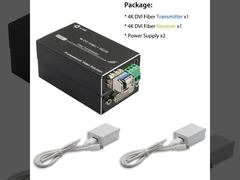 Mini 4K DVI Fiber Optic Extender با RS232 با فاصله انتقال تا 80 کیلومتر از طریق کابل فیبر
