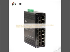 صناعی L2+ 8-Port 10/100/1000T 802.3at PoE + 8-Port 1000X SFP مدیریت شده Ethernet Switch