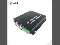 مبدل فیبر نوری ویدئویی 4 در 1 با کیفیت HD-AHD/HD-CVI/HD-TVI/CVBS با محدوده عملیاتی گسترده صنعتی