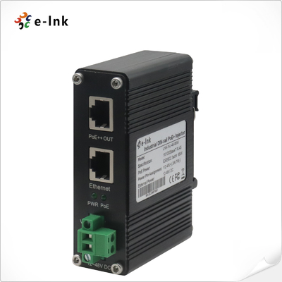 کالا عمده PoE Injector Adapter 95W 802.3bt 1000M دین ریل گیگابیت پاور انژکتور 48V DC Output