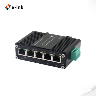 سوئیچ اترنت مینی صنعتی مدیریت شده 4 پورت 10/100/1000T 802.3at PoE 30W + 1 پورت 10/100/1000T Uplink