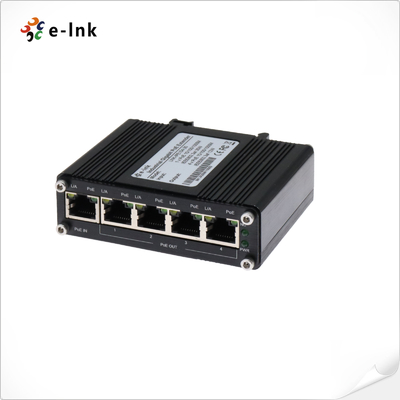 صنعتی 1-Port 802.3at PoE+ به 4-Port 802.3af/at Gigabit PoE Extender