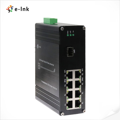 تبدیل کننده فیبر صفحه LED با پورت فیبر SFP+ 1x10G + 8 x 10/100/1000M Ethernet RJ45