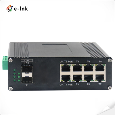 صناعی L2+ 8-Port 10/100/1000T 802.3at PoE + 2-Port 1000X SFP مدیریت شده Ethernet Switch