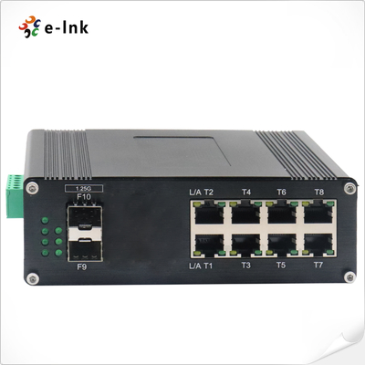 صناعی L2+ 8-Port 10/100/1000T 802.3at PoE + 2-Port 1000X SFP مدیریت شده Ethernet Switch
