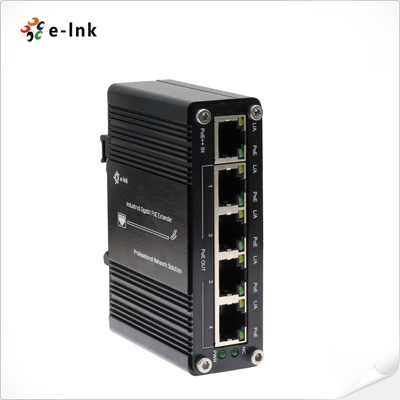 صنعتی 1-Port 802.3bt PoE++ به 4-Port 802.3af/در Gigabit PoE Extender