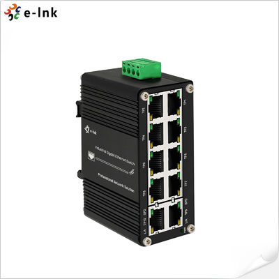 مینی صنعتی 10-Port 10/100/1000T RJ45 سوئیچ Ethernet کامپکت 12 ~ 48VDC