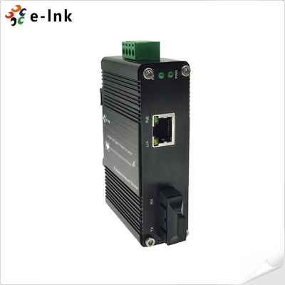 مینی صنعتی 100BASE-FX به 10/100BASE-T 30W PoE + رسانه تبدیل