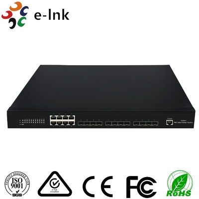 12 پورت 10G SFP + فیبر + 8 پورت 10/100/1000M RJ45 مس سوئیچ فیبر مدیریت شده اترنت