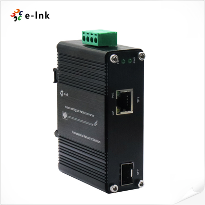 مینی صنعتی 1-Port 100/1000X SFP به 1-Port 10/100/1000T 60W PoE++ رسانه تبدیل