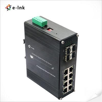 صناعی L2+ 8-Port 10/100/1000T + 4-Port 1000X SFP مدیریت شده Ethernet Switch