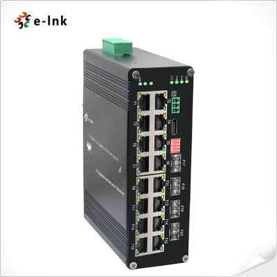 صناعی L2+ 16-Port 10/100/1000T 802.3at PoE + 4-Port 1000X SFP مدیریت شده Ethernet Switch