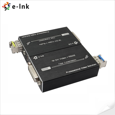مینی 4K DVI Fiber Optic Extender با صدا استریو
