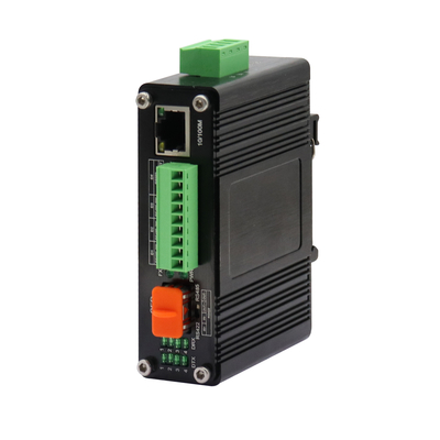مینی صنعتی 10/100Base-T به 100Base-X SFP فیبر اترنت رسانه تبدیل با 1Ch RS232/RS485/RS422