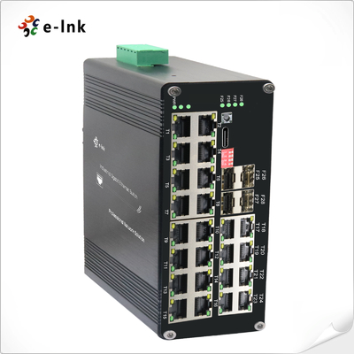 صناعی L2+ 24-Port 10/100/1000T 802.3at PoE + 4-Port 1000X SFP مدیریت سوئیچ اترنت