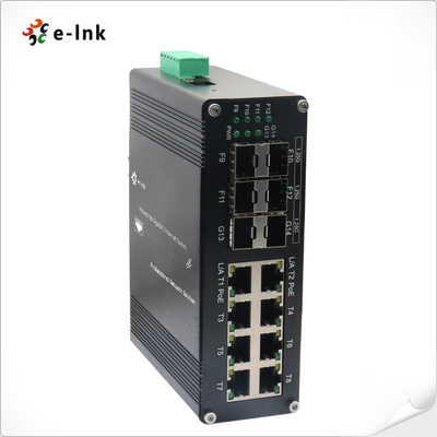 صناعی L2+ 8-Port 10/100/1000T 802.3at PoE + 6-Port 1000X SFP مدیریت شده Ethernet Switch