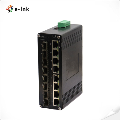 صناعی L2+ 8-Port 10/100/1000T 802.3at PoE + 8-Port 1000X SFP مدیریت شده Ethernet Switch