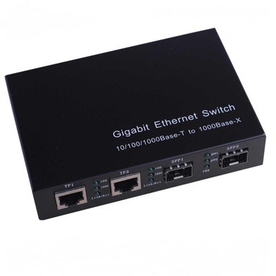 10/100/1000M Media Converter 2-TX + 2-FX ((SFP) سوئیچ فیبر پورت