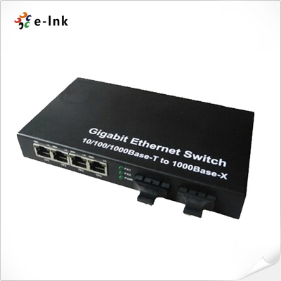 10/100/1000M Media Converter 4-TX + 2-FX ((SC) سوئیچ فیبر پورت