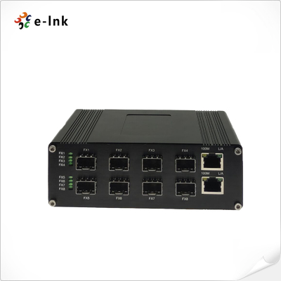 سوئیچ نوری صنعتی 2 پورت 10/100/1000BASE-T + 8 پورت 1000BASE-X SFP