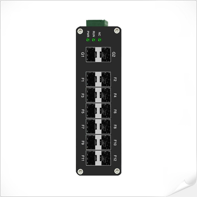 سوئیچ فیبر صنعتی L2+ مدیریت شده 12 پورت 1000X SFP + 2 پورت 1000X SFP