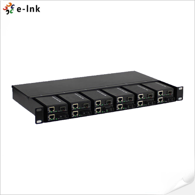 1U 12 اسلات ریک مینی فیبر رسانه ای