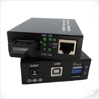 مبدل رسانه اترنت USB با توان 10/100Base-TX به 100Base-FX