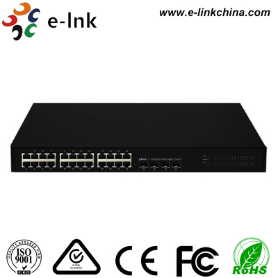 سوئیچ اترنت L3 مدیریت شده 24G + 4 10G SFP+