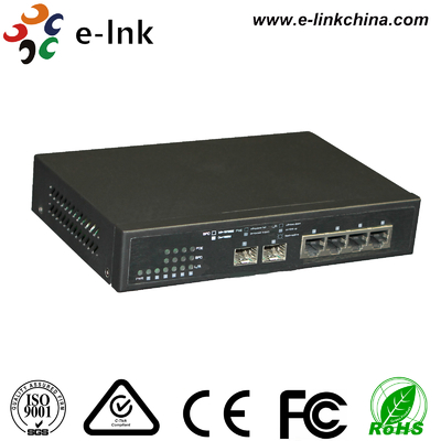 10/100/1000M مدیریت شده 2FX + 4TX فايبر سوئيچ