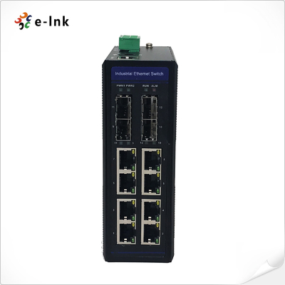 سوئیچ اترنت مدیریت شده 8 پورت صنعتی 10/100/1000T 802.3at PoE + 4 پورت 100/1000X SFP