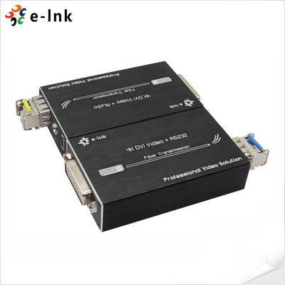 مینی 4K DVI Fiber Optic Extender با صدا استریو