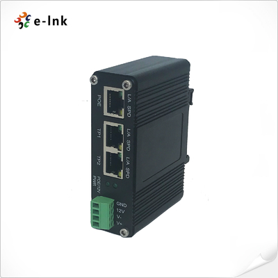 اسپلیتر صنعتی IEEE802.3af/at PoE با عملکرد سوئیچ 2 پورت، ولتاژ خروجی 12VDC